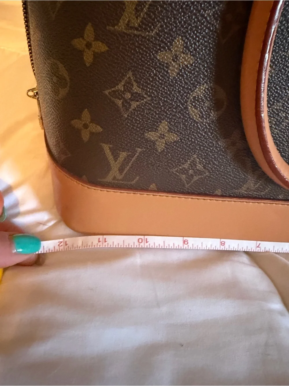 Louis Vuitton Monogram Canvas Brown and Tan Alma PM Shoulder Bag